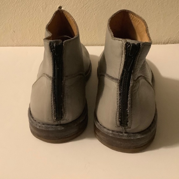 MOMA| Men’s Leather Low Boots Back Zip EU 43/ US 10 Made in Italy Gray main image 4